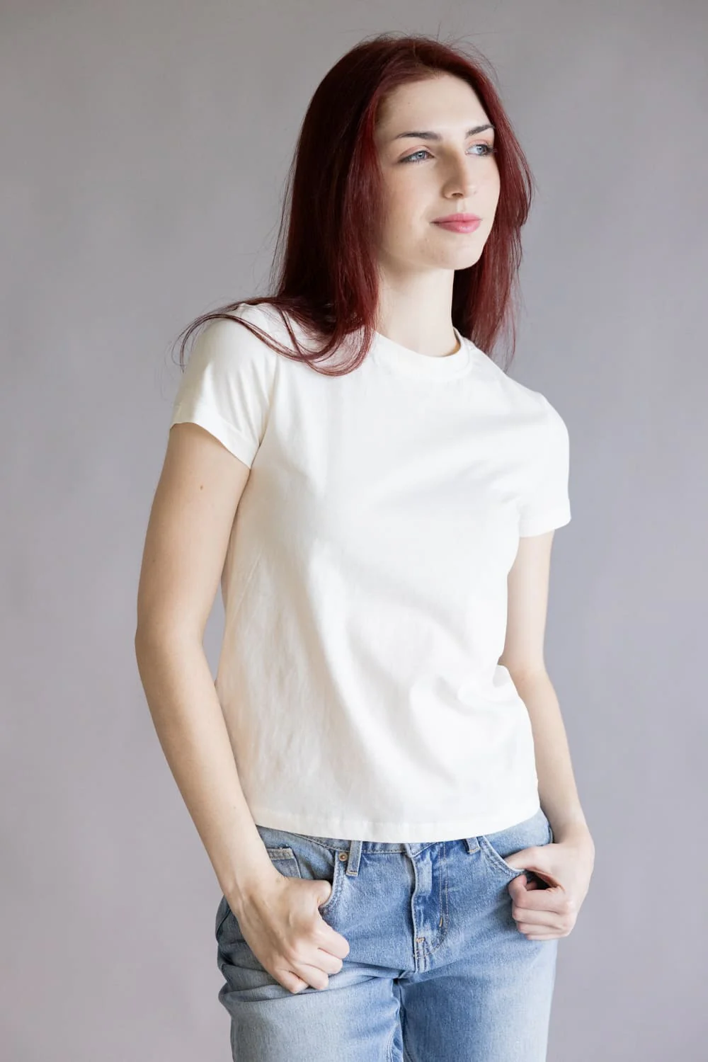 Thread & Supply Natalie Tee for Women in Ivory | T5050CJKTS-IVORY - Image 4
