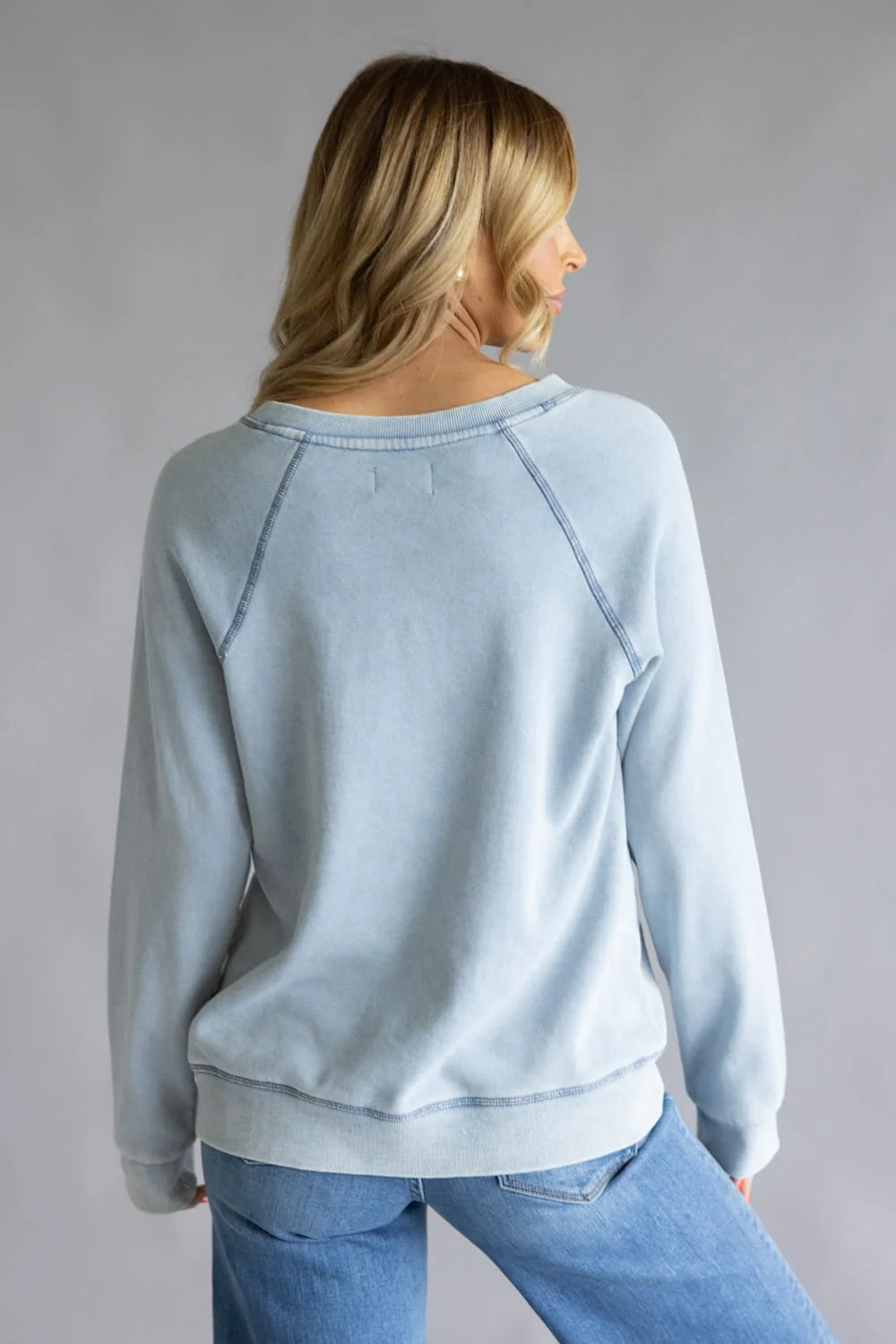 Thread & Supply Rugby Sweatshirt for Women in Light Denim | T4890CPKTS-LIGHTDENIM - Image 3