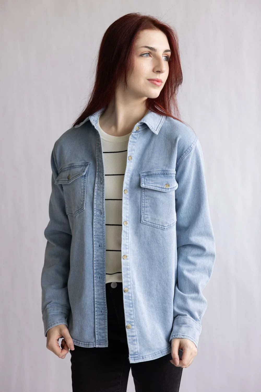 Thread & Supply Rylee Shirt for Women in Denim | T4886TCDTS-DENIM - Image 5