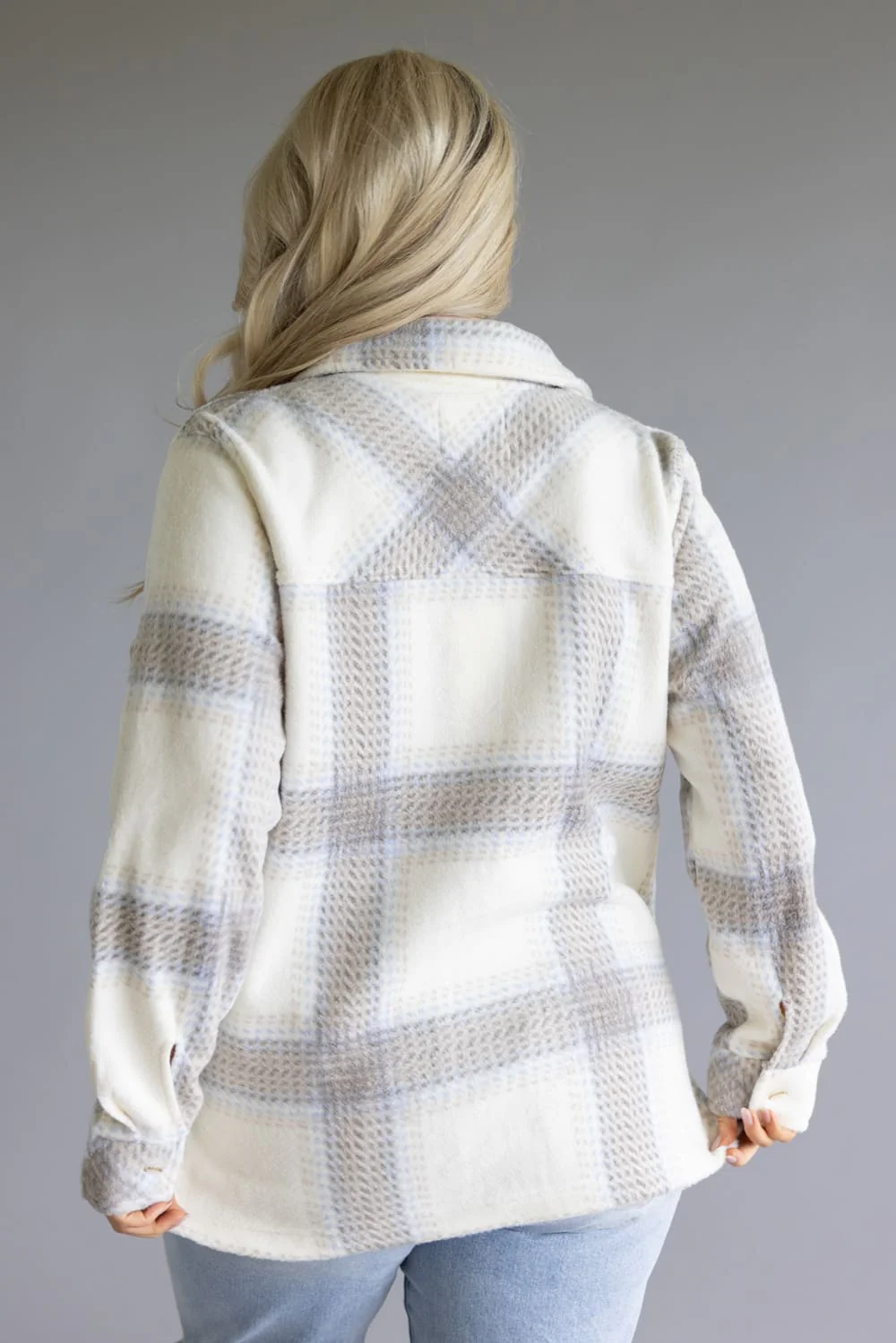 Thread & Supply Santa Fe Jacket for Women in Ivory Plaid | J2458PFKTS-IVORYBROWNPLAID - Image 5