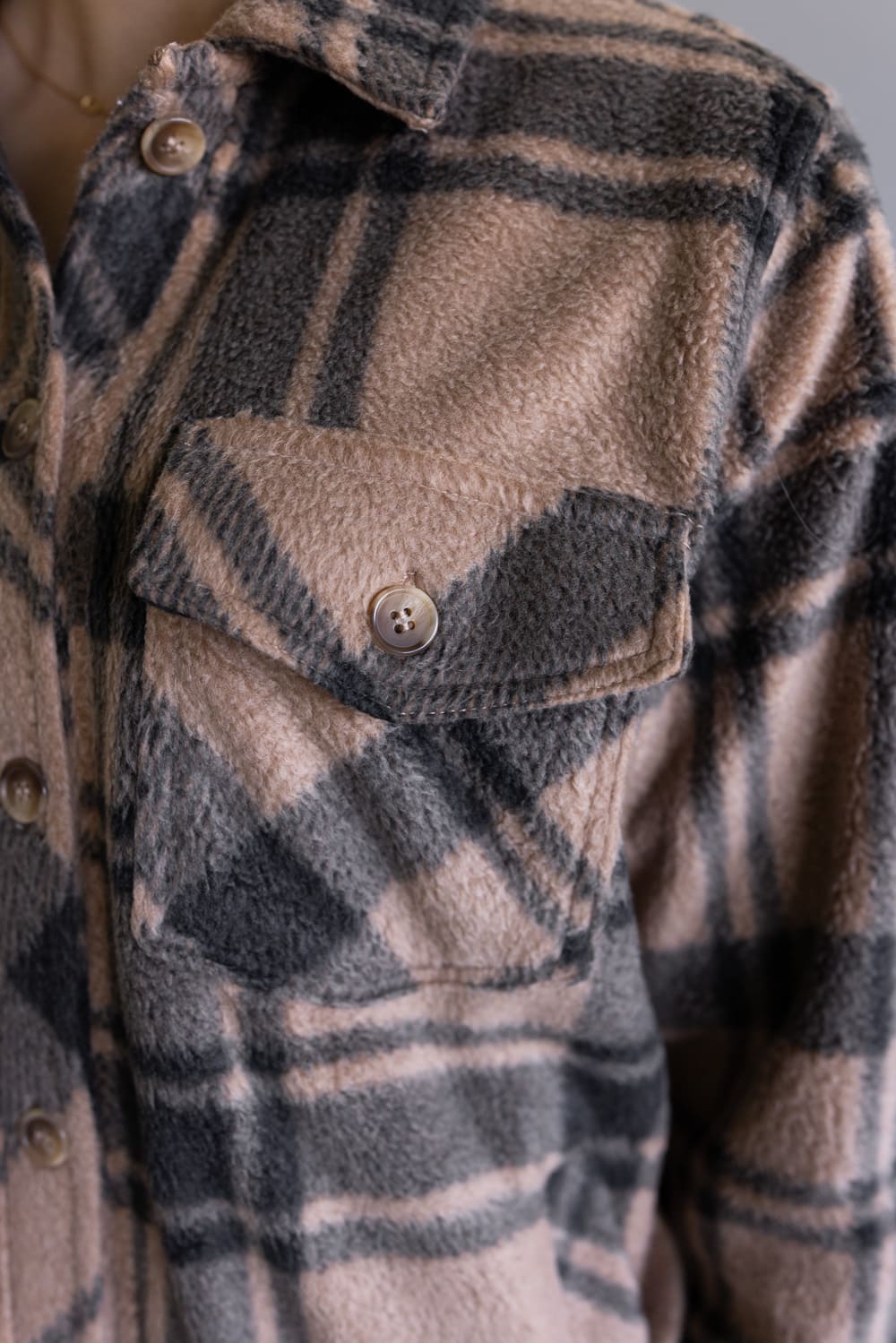 Thread & Supply Santa Fe Jacket for Women in Pecan Black Plaid | J2458PFKTS-PECANBLACKPLAID - Image 3