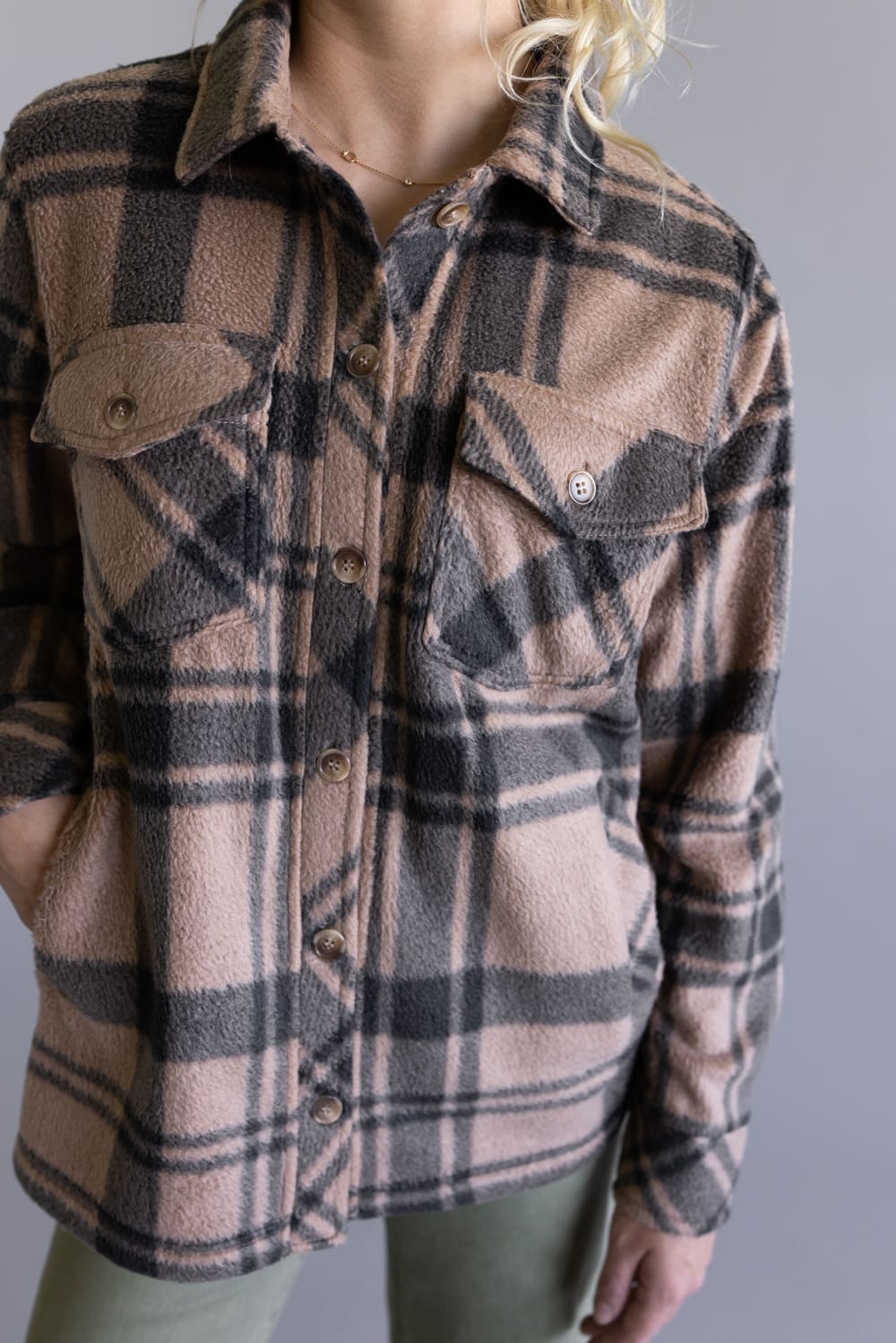 Thread & Supply Santa Fe Jacket for Women in Pecan Black Plaid | J2458PFKTS-PECANBLACKPLAID - Image 4