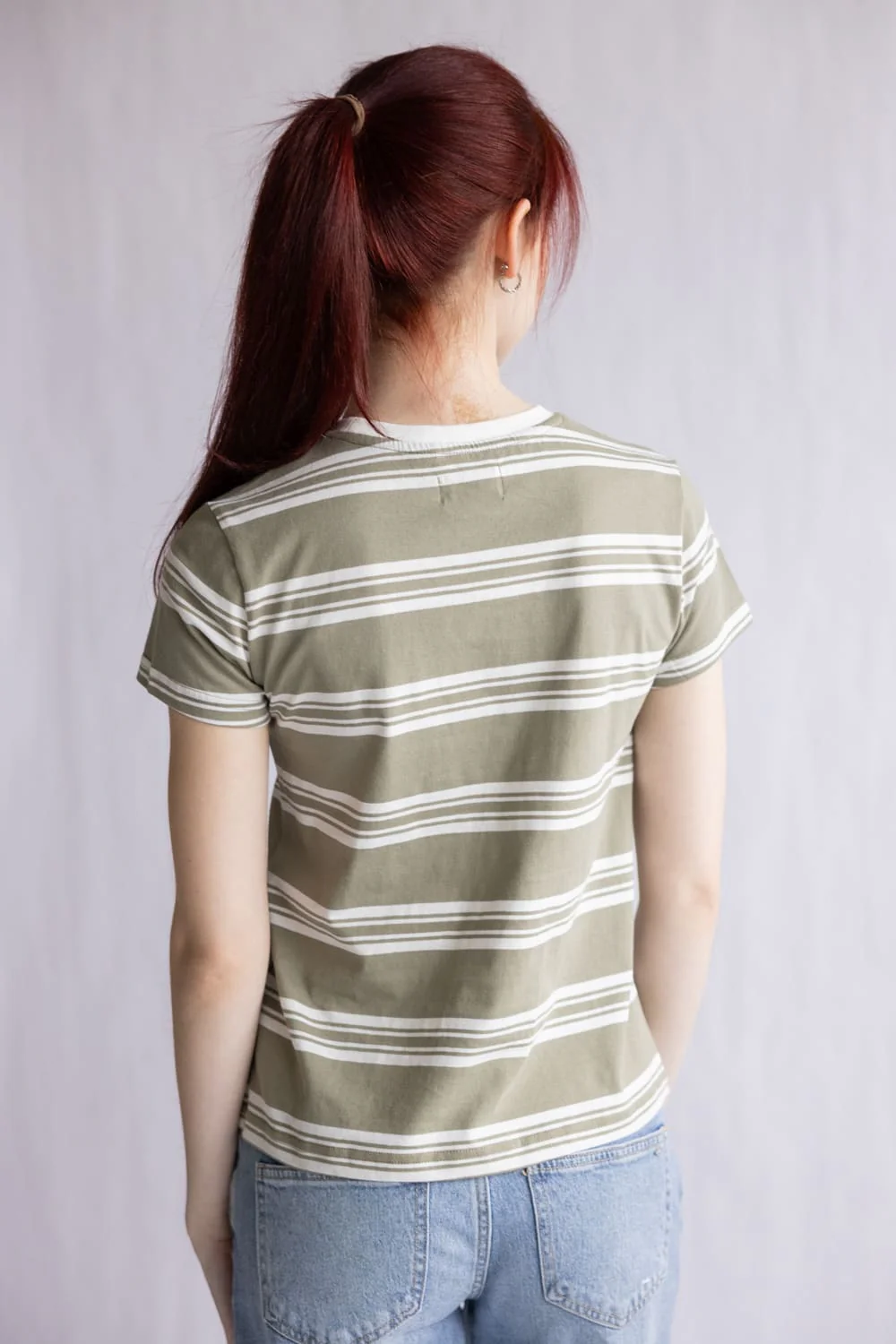 Thread & Supply Natalie Tee for Women in Green Tea Ivory | T5050CJKTS-GREENTEAIVORY - Image 3