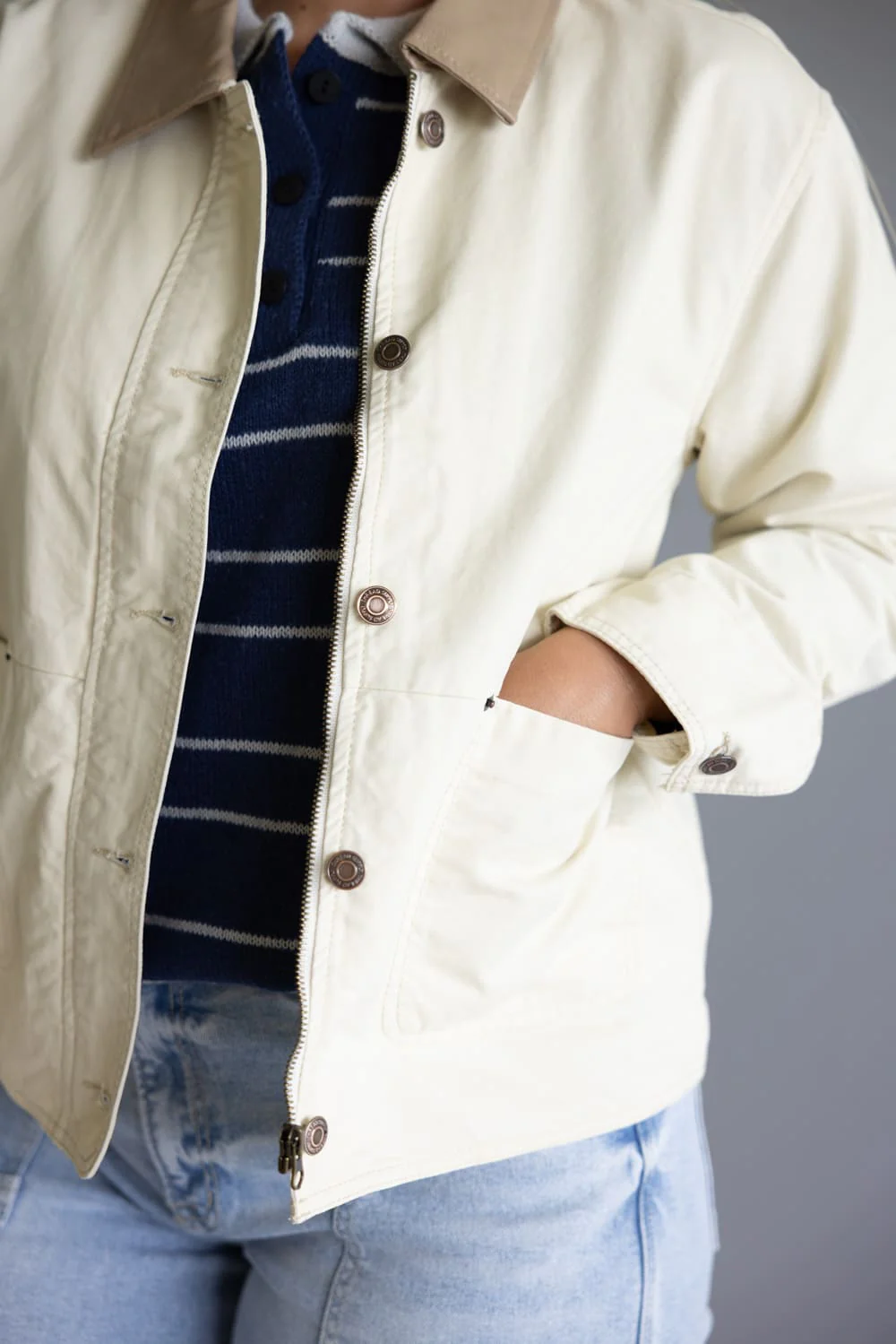 Thread & Supply Zola Jacket for Women in Ecru | J3509CTS-ECRU - Image 3