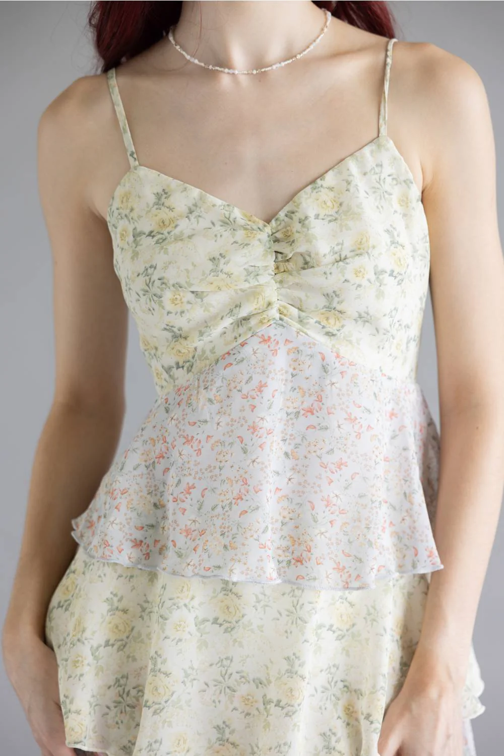 Tiered Floral Ruffle Maxi Dress for Women in Green Multi | A2207DG-GREENMULTI - Image 3