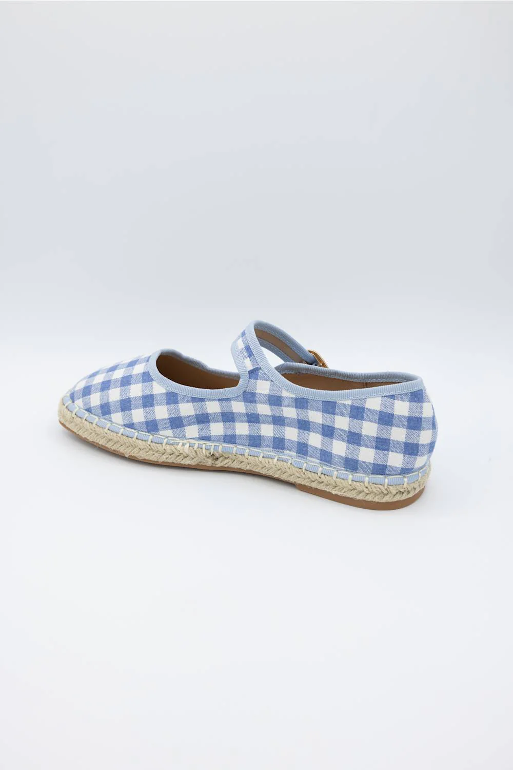 Top Moda Fallon Gingham Mary Jane Flats for Women in Blue | FALLON-1-BLUE - Image 3