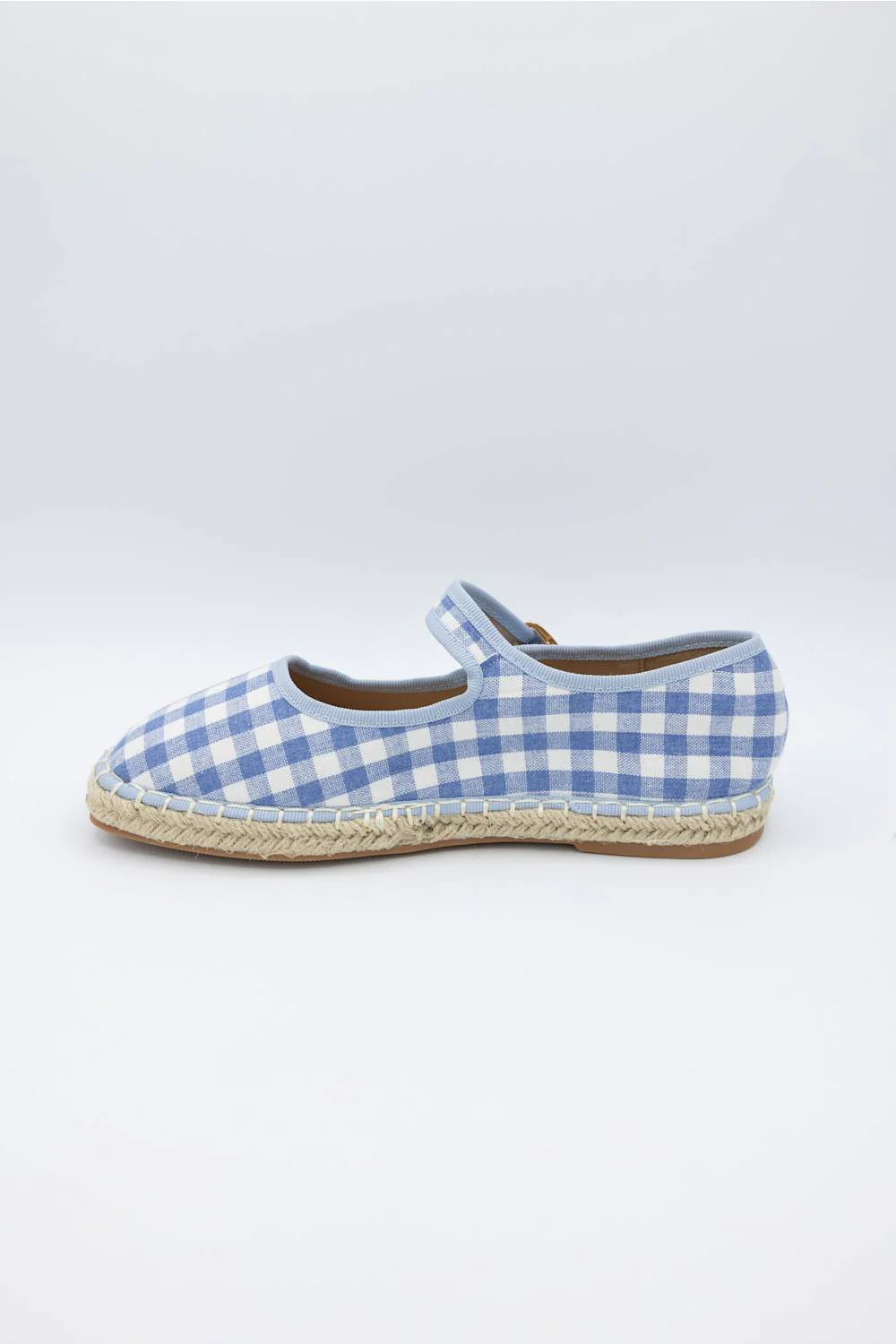 Top Moda Fallon Gingham Mary Jane Flats for Women in Blue | FALLON-1-BLUE - Image 4