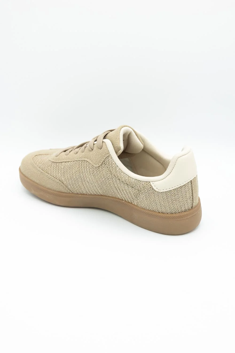 Top Moda Remus Raffia Sneakers for Women in Taupe | REMUS-1 TAUPE RAFFIA - Image 4