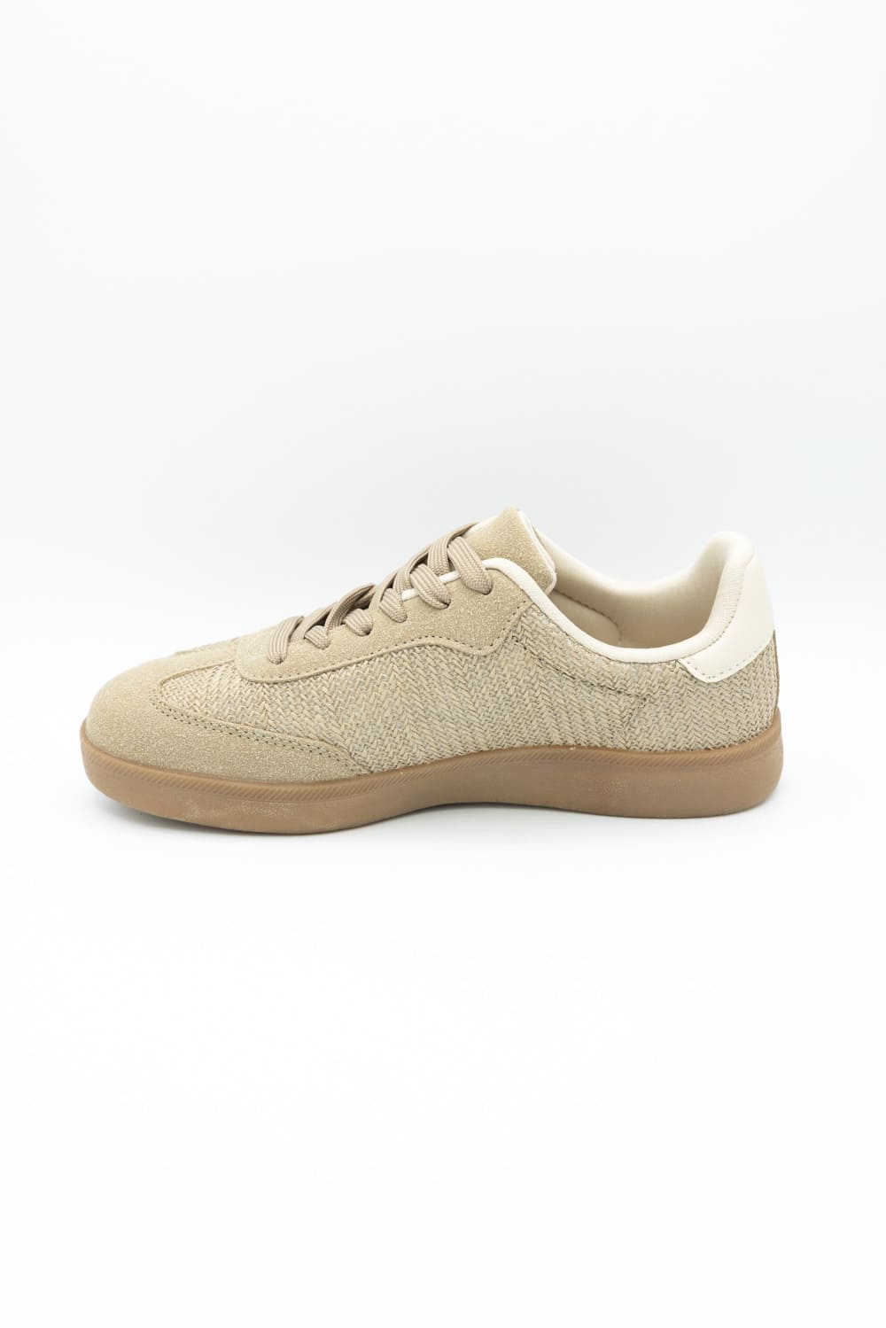 Top Moda Remus Raffia Sneakers for Women in Taupe | REMUS-1 TAUPE RAFFIA - Image 5