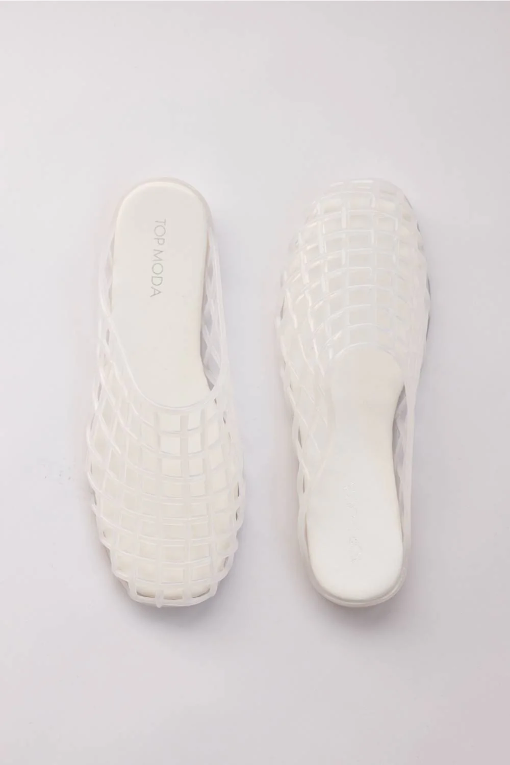 Top Moda Solar Jellie Slides for Women in White | LADY-WHITE - Image 3