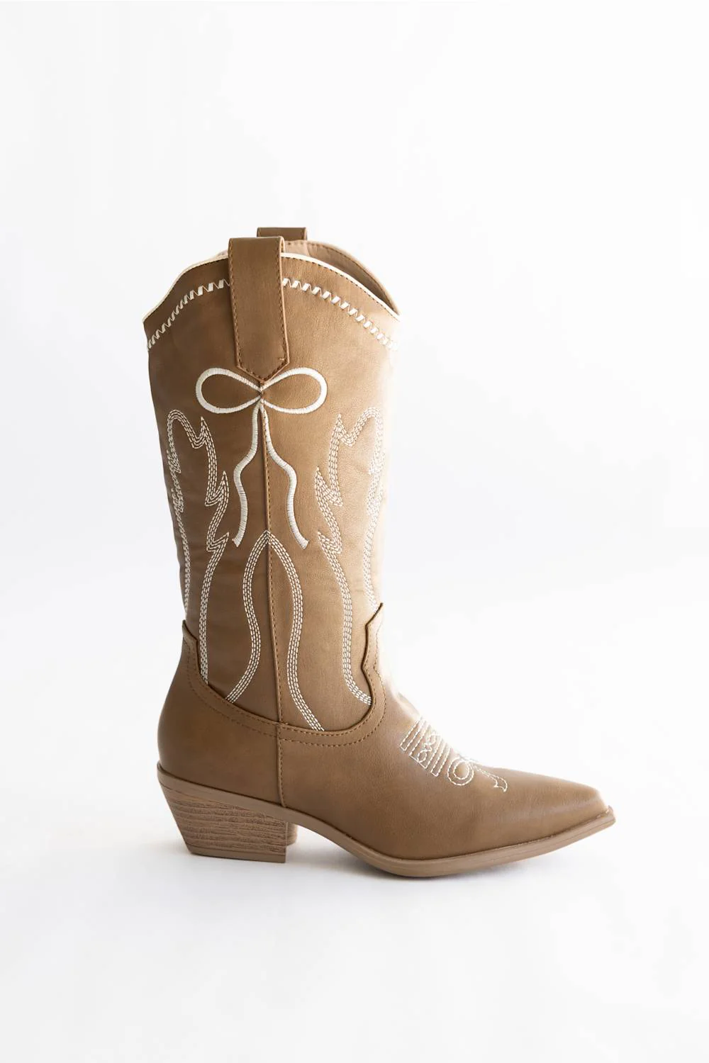 Top Moda Willa Bow Cowgirl Boots for Women in Camel | WILLA-32 - Image 2