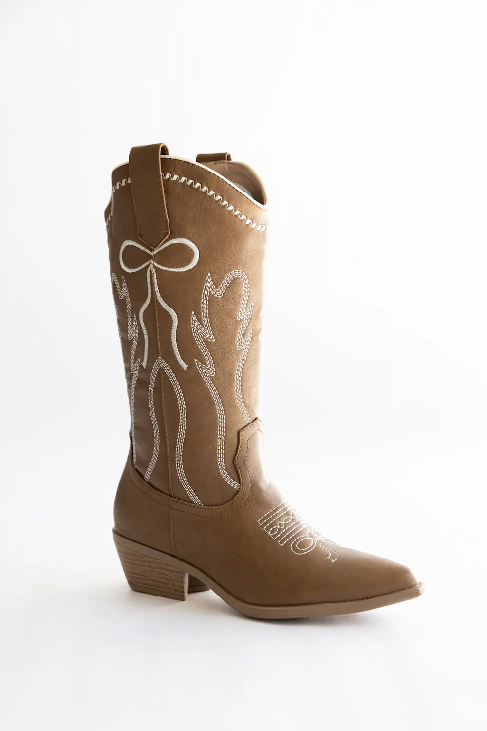 Top Moda Willa Bow Cowgirl Boots for Women in Camel | WILLA-32 - Image 5