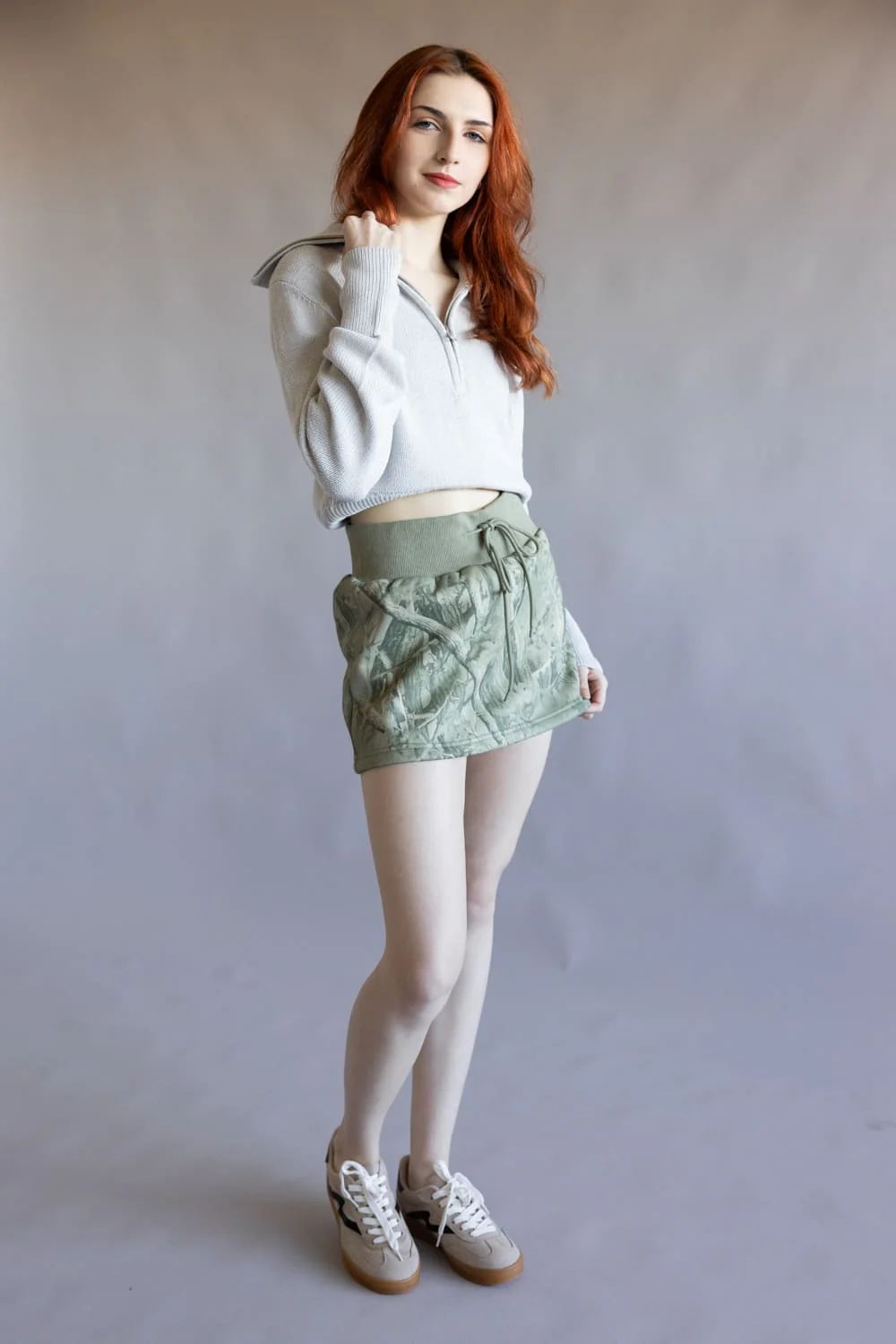 Tree Camo Mini Skort for Women in Sage Camo  | IS5761-SAGECAMO - Image 2