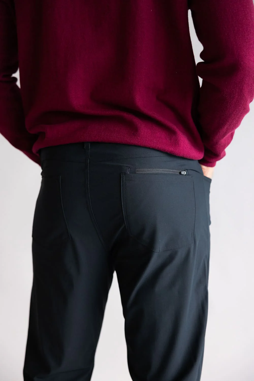 Tricot Prime Time Performance Pants for Men in Black | PM72269-BLACK - Image 3