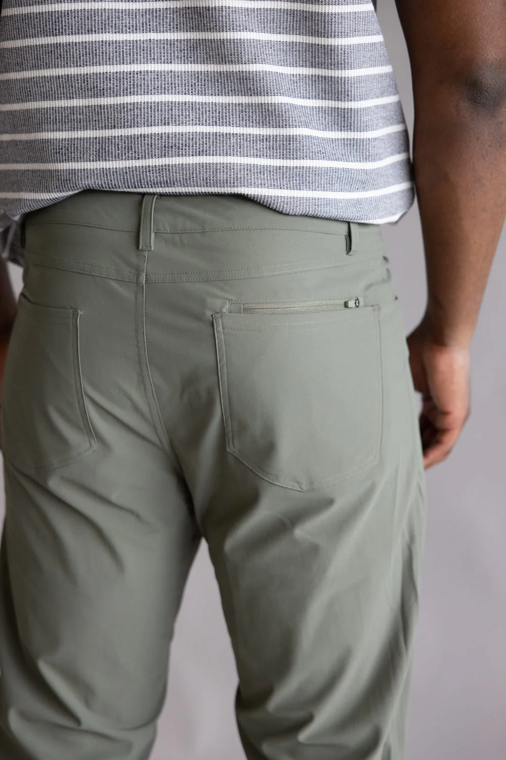Tricot Prime Time Performance Pants for Men in Dusty Olive | PM72269-DUSTYOLIVE - Image 3