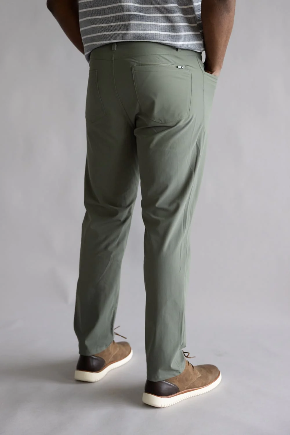 Tricot Prime Time Performance Pants for Men in Dusty Olive | PM72269-DUSTYOLIVE - Image 5