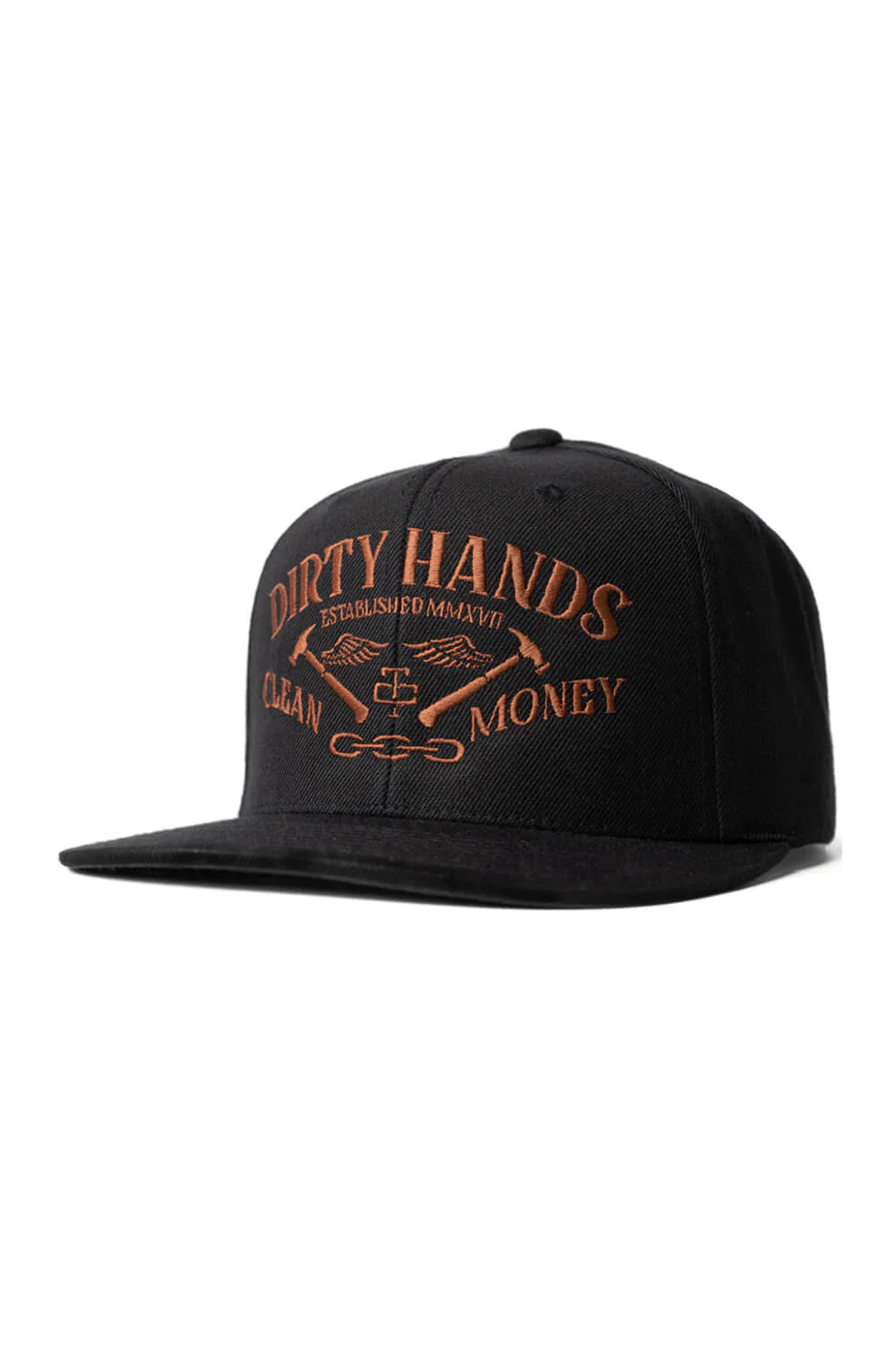 Troll Co. Catena Snapback Hat for Men in Black | TC0772-BLACK - Image 2