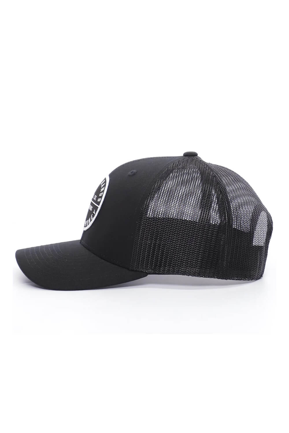 Troll Co. DCHM Curved Brim Trucker Hat for Men in Black | TC0086-BLACK - Image 2