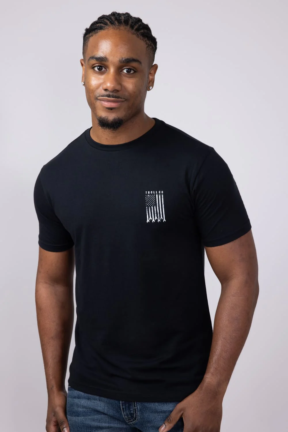 Troll Co Dirty Hands Clean Money Flagship T-Shirt for Men in Black | TC2350-BLACK - Image 2