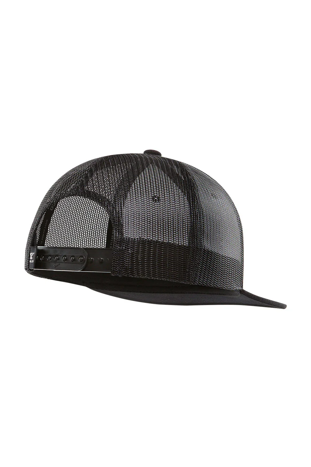 Troll Co. Haggler Flat Brim Trucker Hat for Men in Black | TC0522-BLACK - Image 2