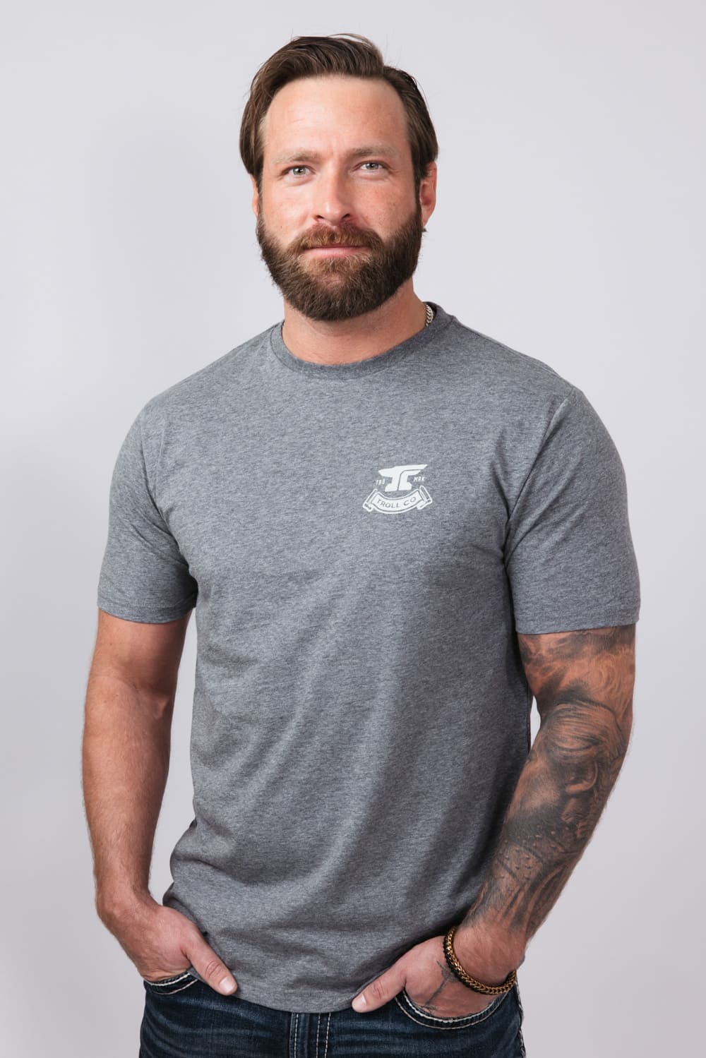 Troll Co Haggler T-Shirt for Men in Charcoal | TC2248-CHAR - Image 2