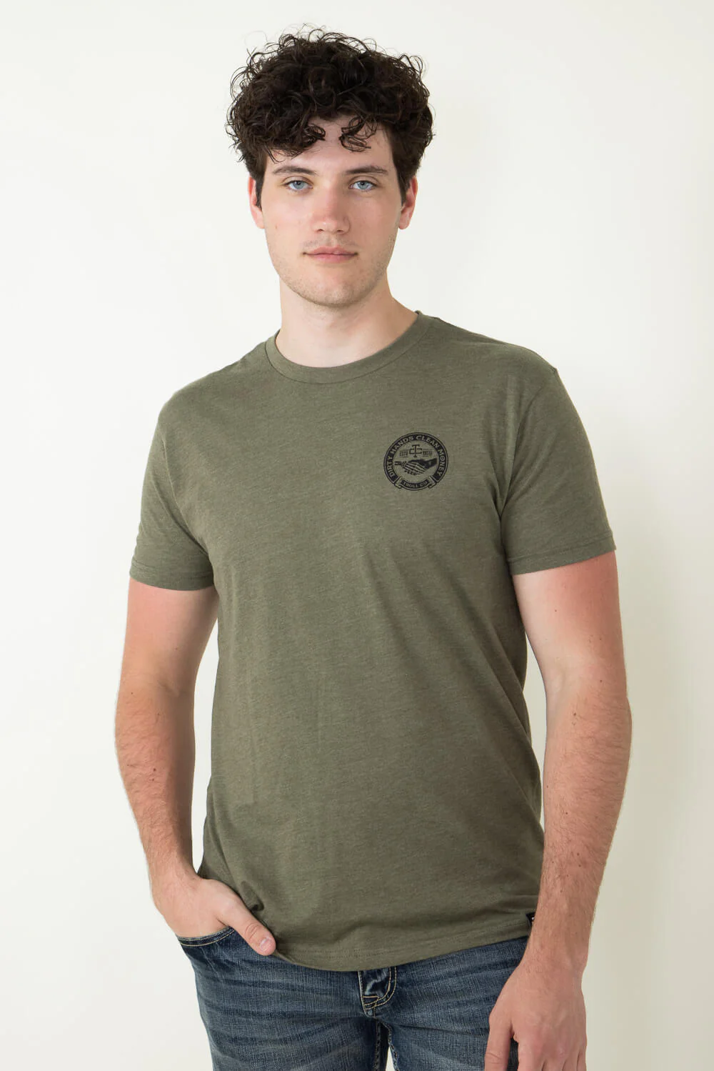 Troll Co Haggler T-Shirt for Men in Military Green | TC0740-MILITARYGRN - Image 2