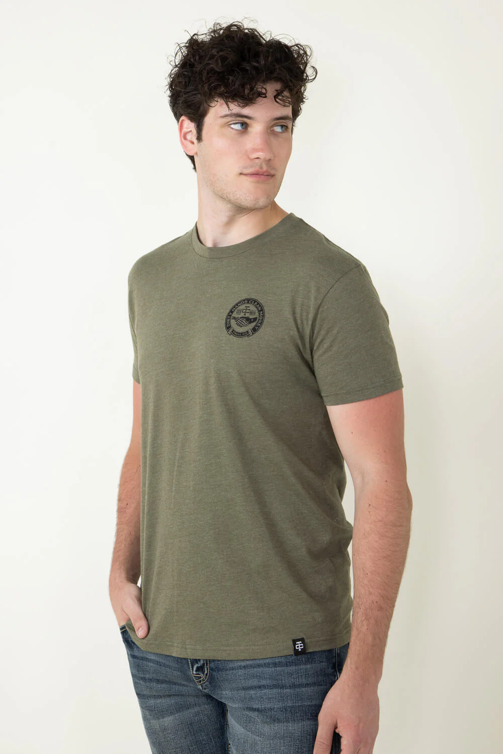 Troll Co Haggler T-Shirt for Men in Military Green | TC0740-MILITARYGRN - Image 4