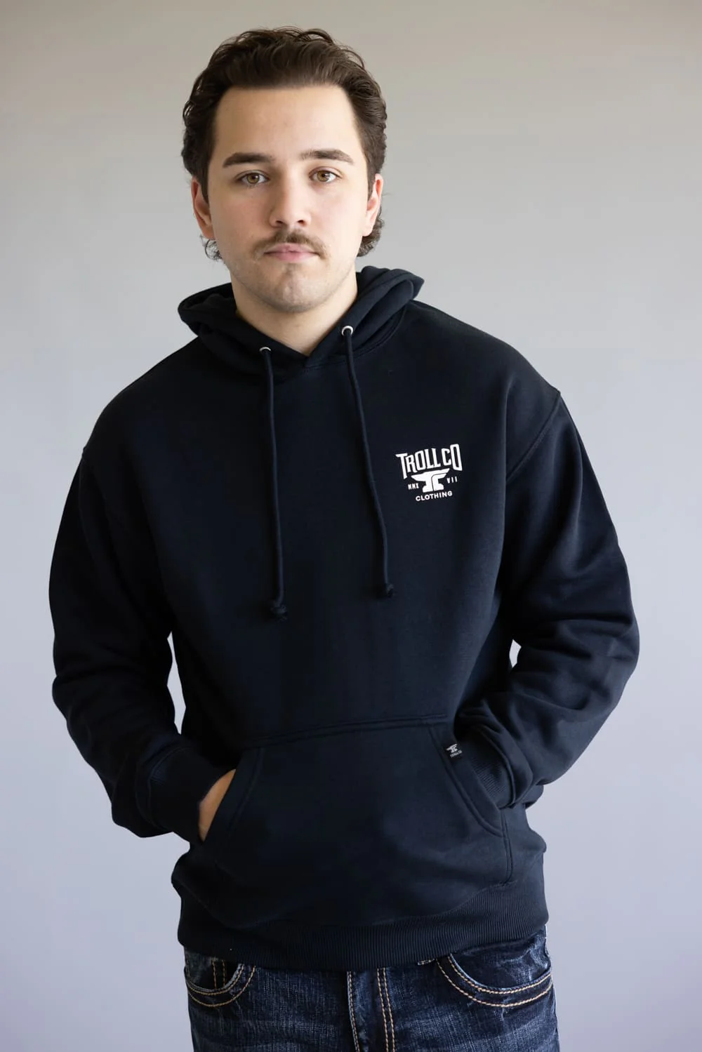 Troll Co. Pay Me Hoodie for Men in Black | TC0684-BLACK - Image 2