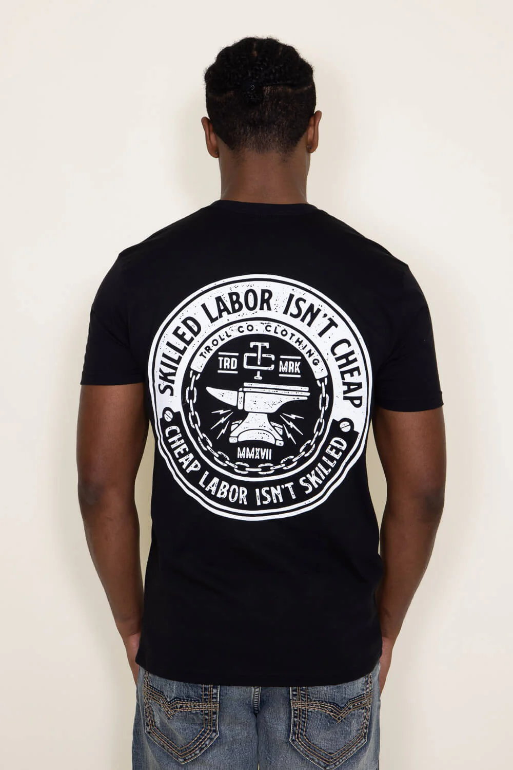 Troll Co. Skilled Labor T-Shirt for Men in Black | TC1390-BLACK - Image 3