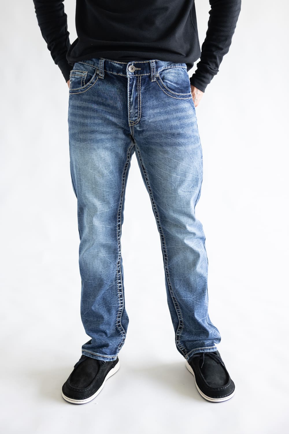True Luck Afton Bootcut Stretch Jeans for Men | TL22031409 - Image 2