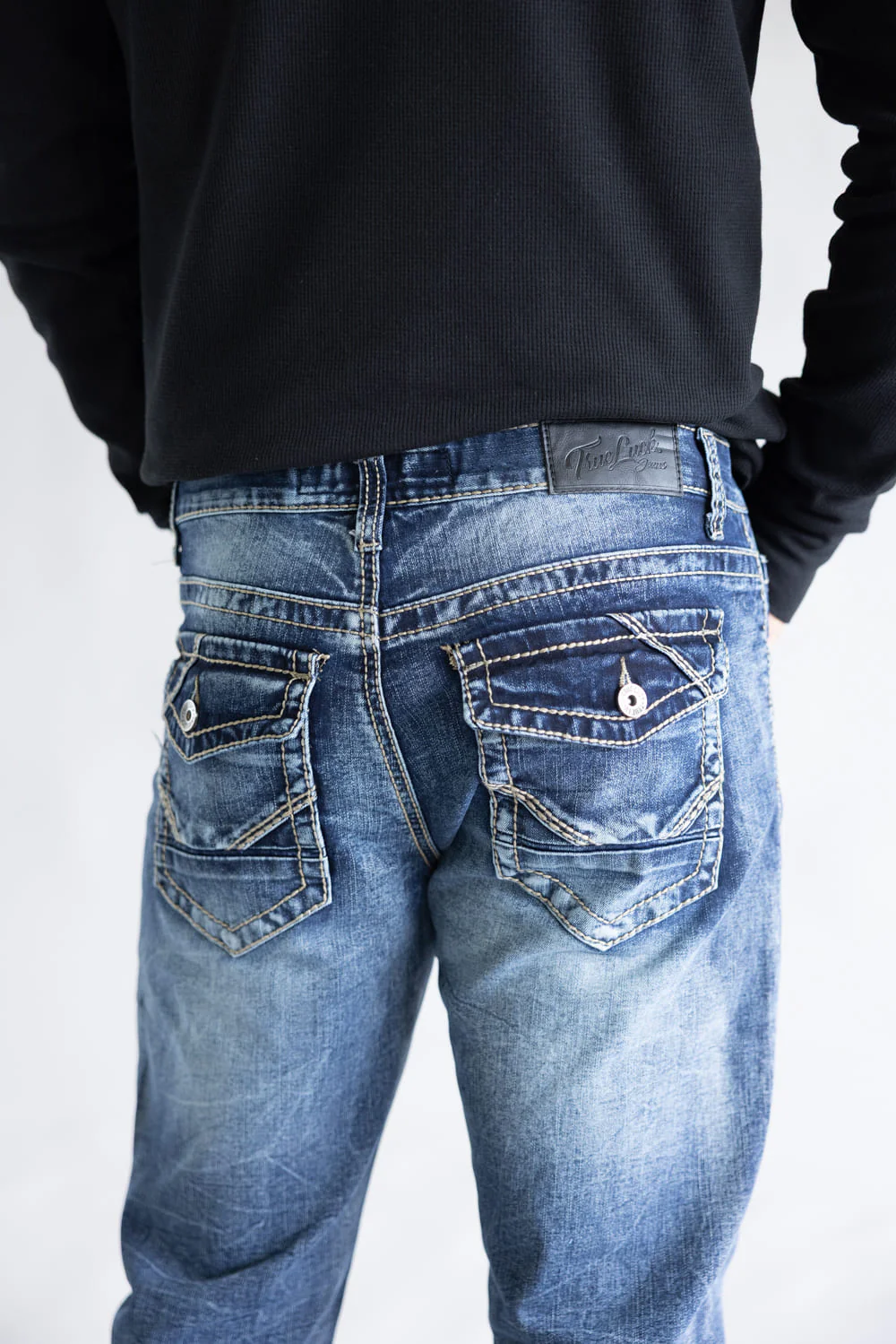 True Luck Afton Bootcut Stretch Jeans for Men | TL22031409 - Image 3