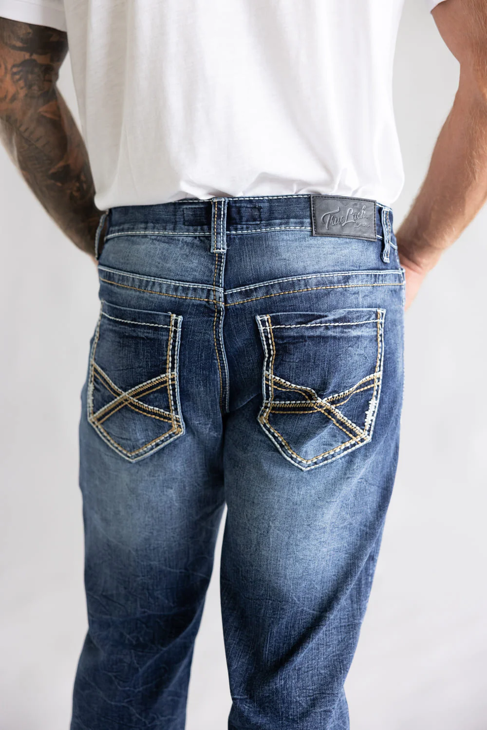 True Luck Bell Bootcut Stretch Jeans for Men | TL24012301 - Image 3