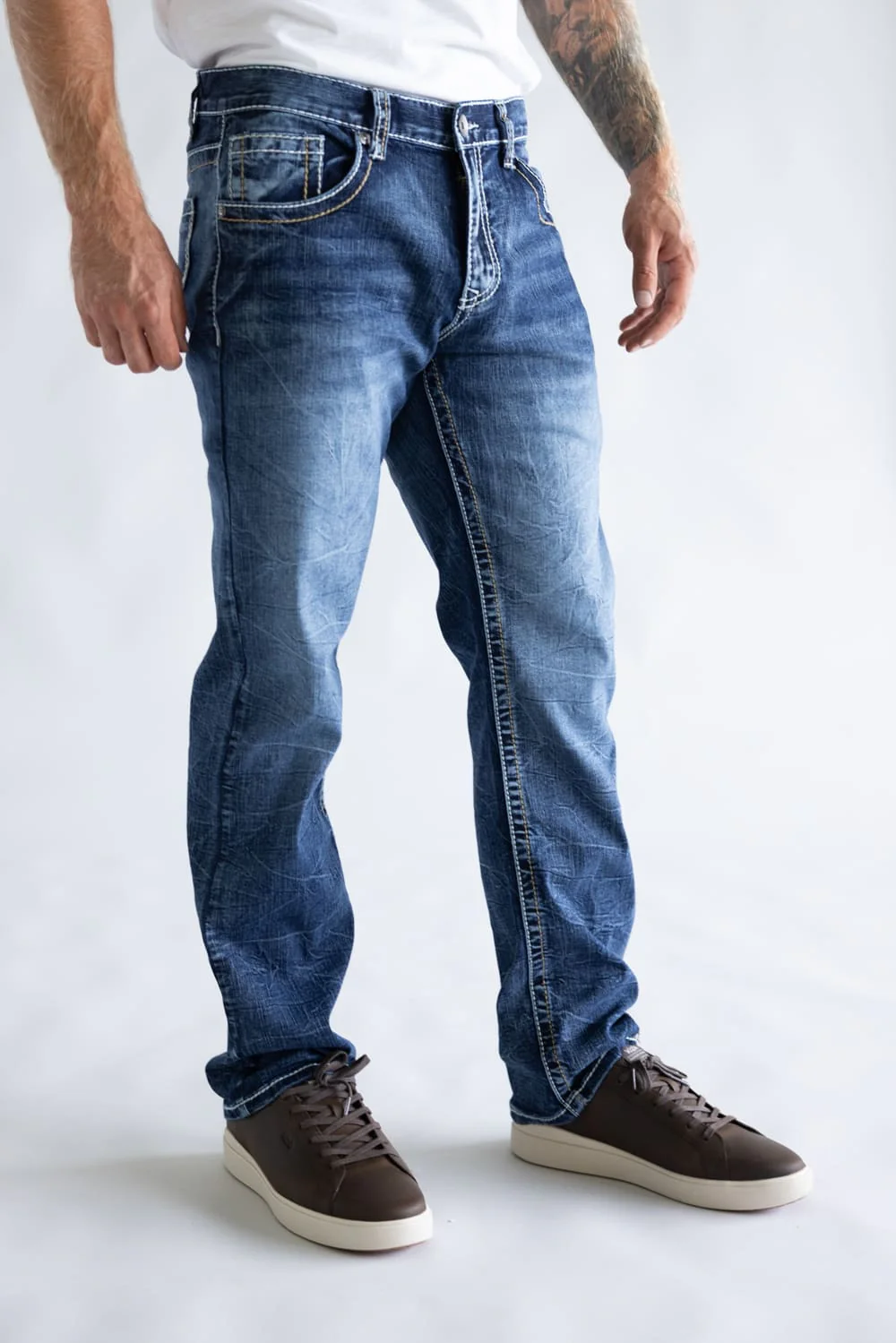 True Luck Bell Bootcut Stretch Jeans for Men | TL24012301 - Image 4