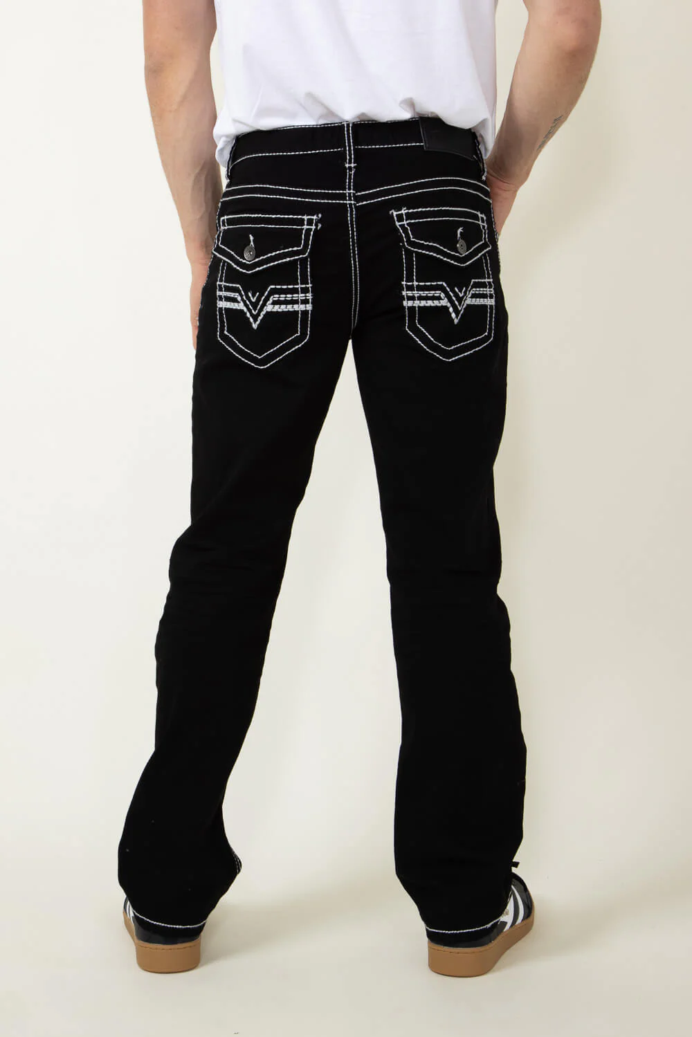 True Luck Blake Bootcut Jeans for Men in Black | TL16350002-BLACK - Image 3