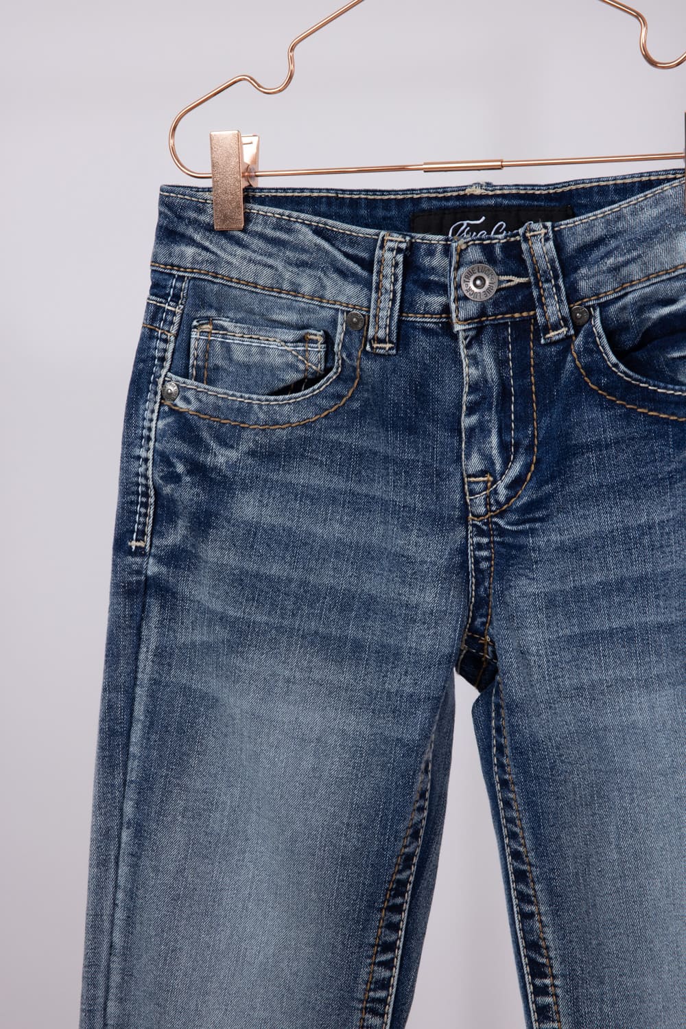 True Luck Boys 8-20 Ramsey Straight Stretch Jeans | TL19150017B-MEDBLUE - Image 3