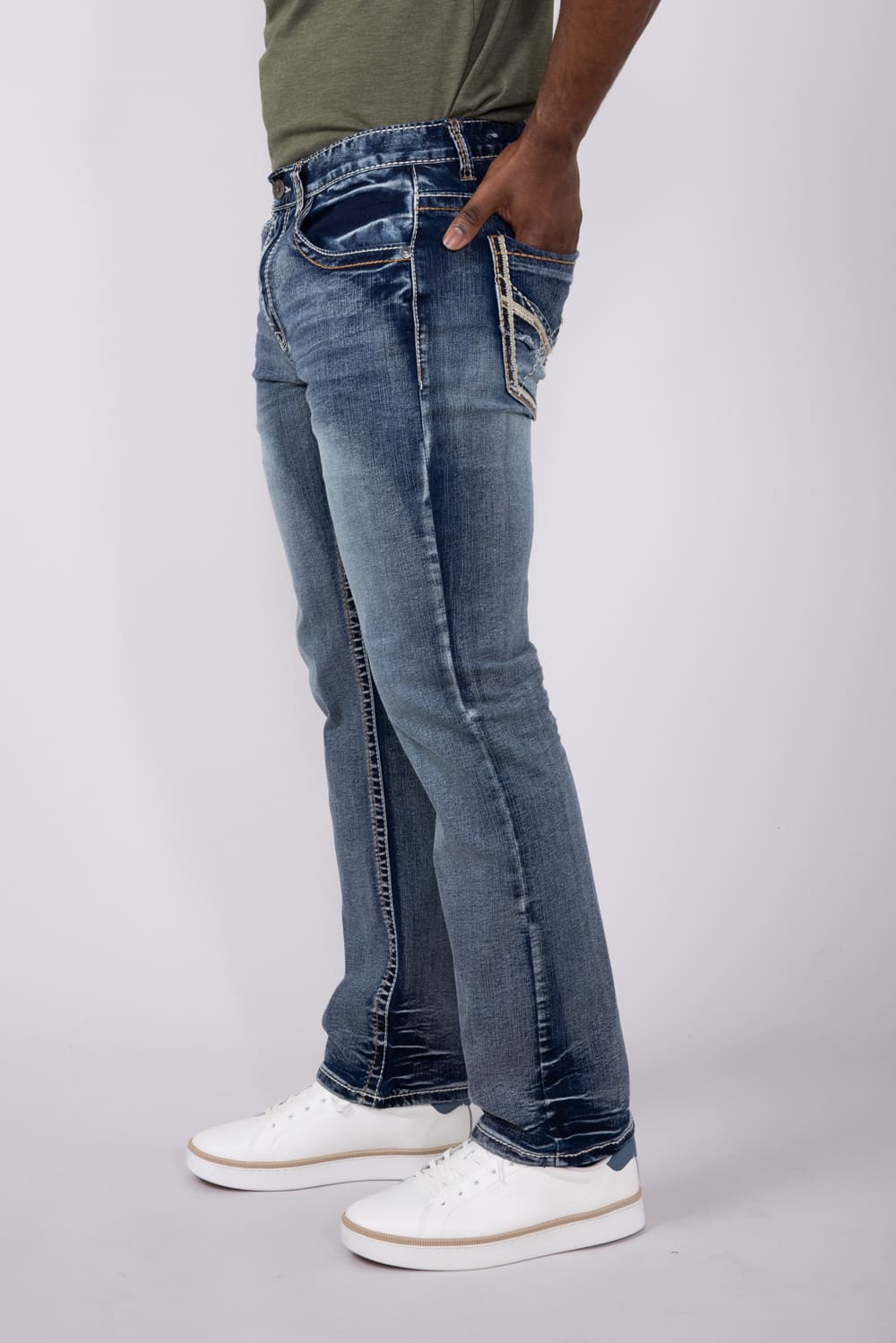 True Luck Cuyler Bootcut Jeans for Men | TL24012341 - Image 6