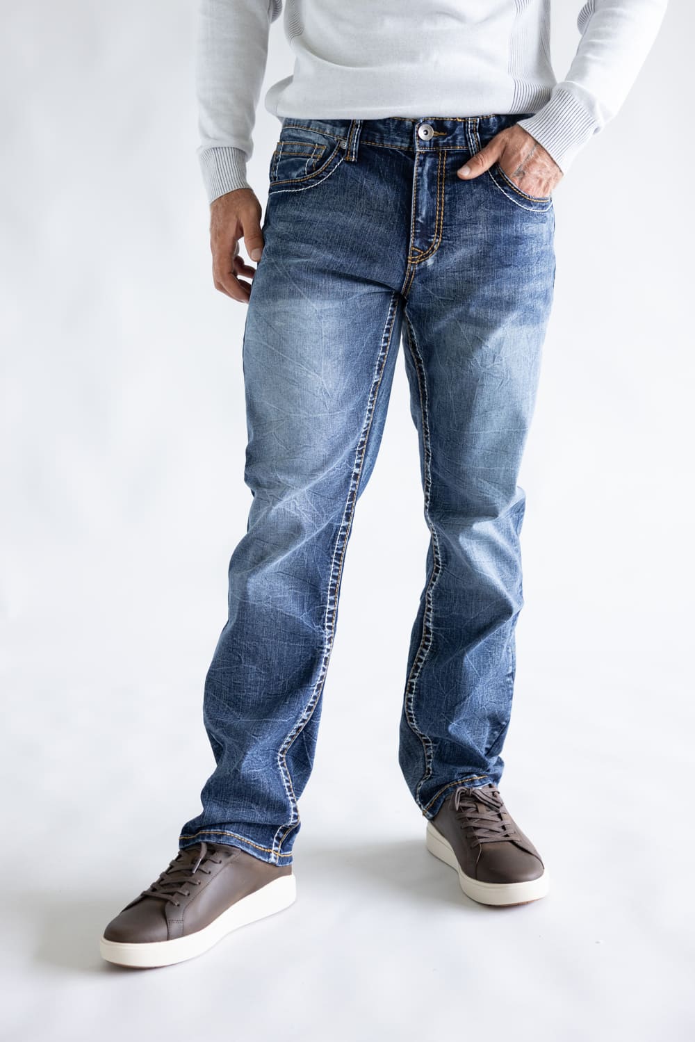 True Luck Dow Bootcut Stretch Jeans for Men | TL24012302 - Image 2