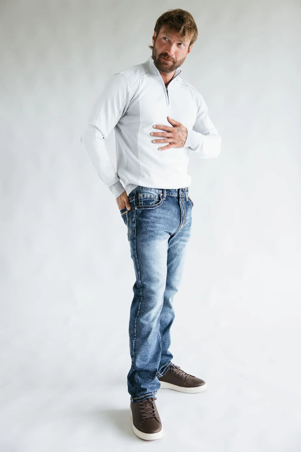 True Luck Dow Bootcut Stretch Jeans for Men | TL24012302 - Image 3