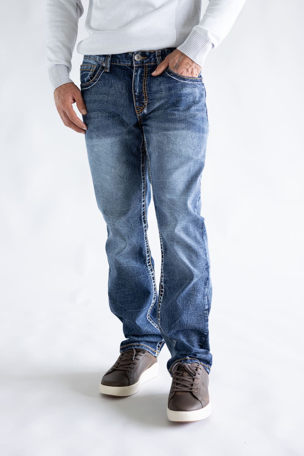 True Luck Dow Bootcut Stretch Jeans for Men | TL24012302 - Image 5