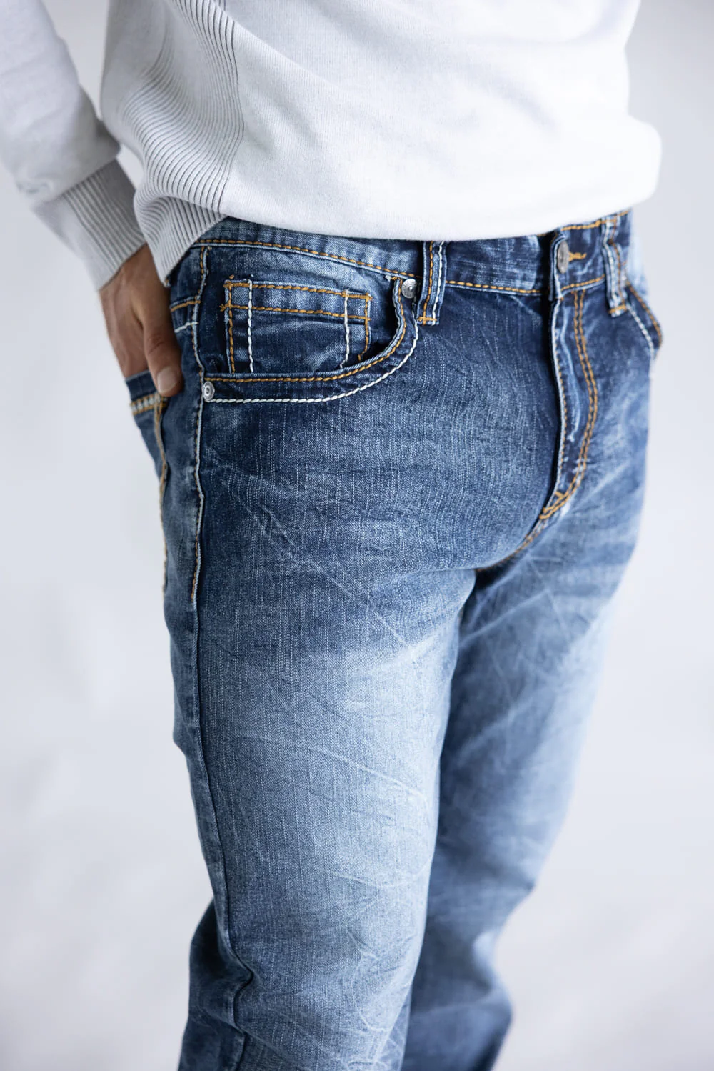 True Luck Dow Bootcut Stretch Jeans for Men | TL24012302 - Image 6
