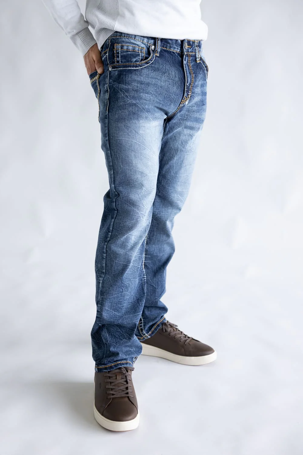 True Luck Dow Bootcut Stretch Jeans for Men | TL24012302 - Image 7