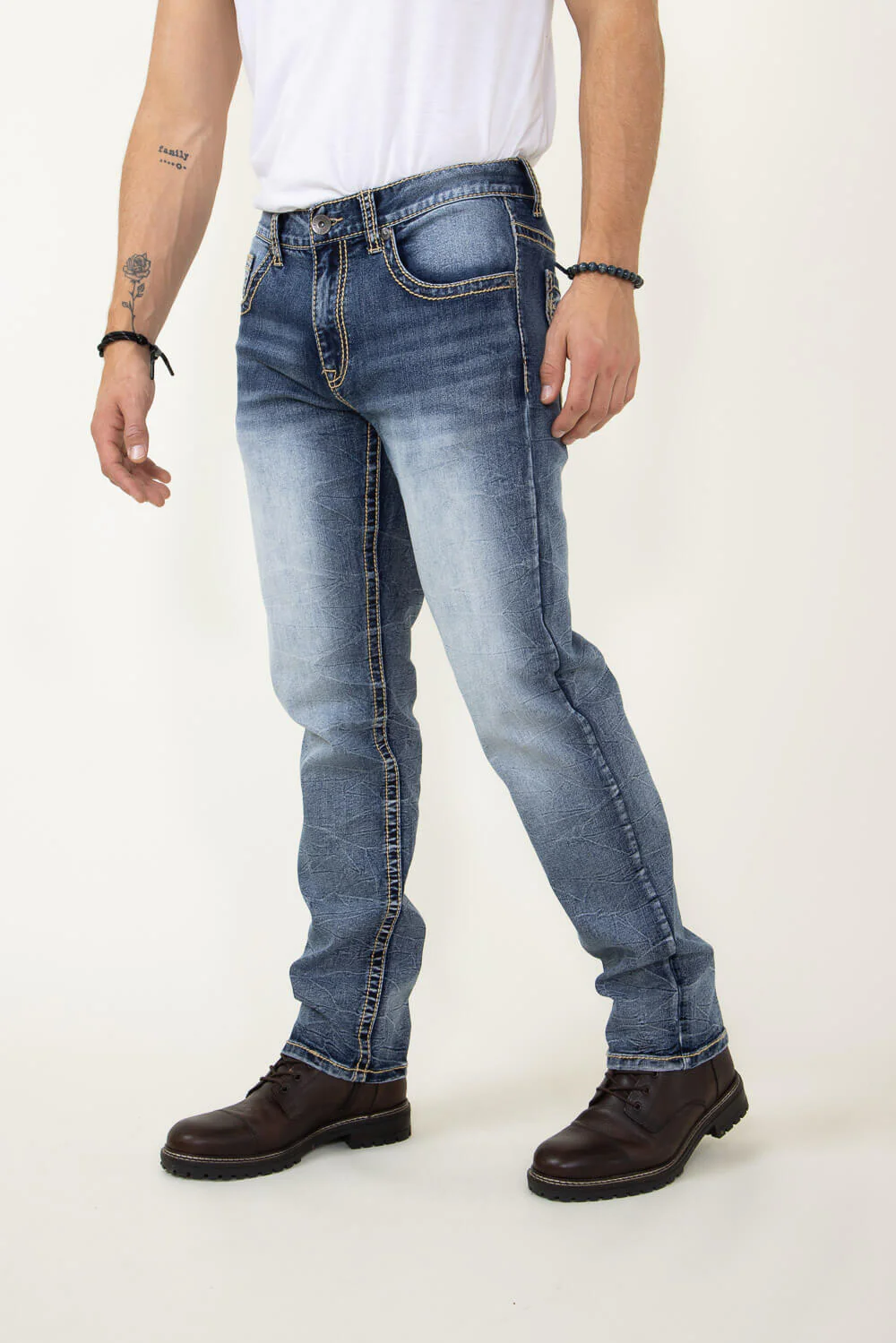 True Luck Hiroki Straight Jeans for Men | TL21092918 - Image 3