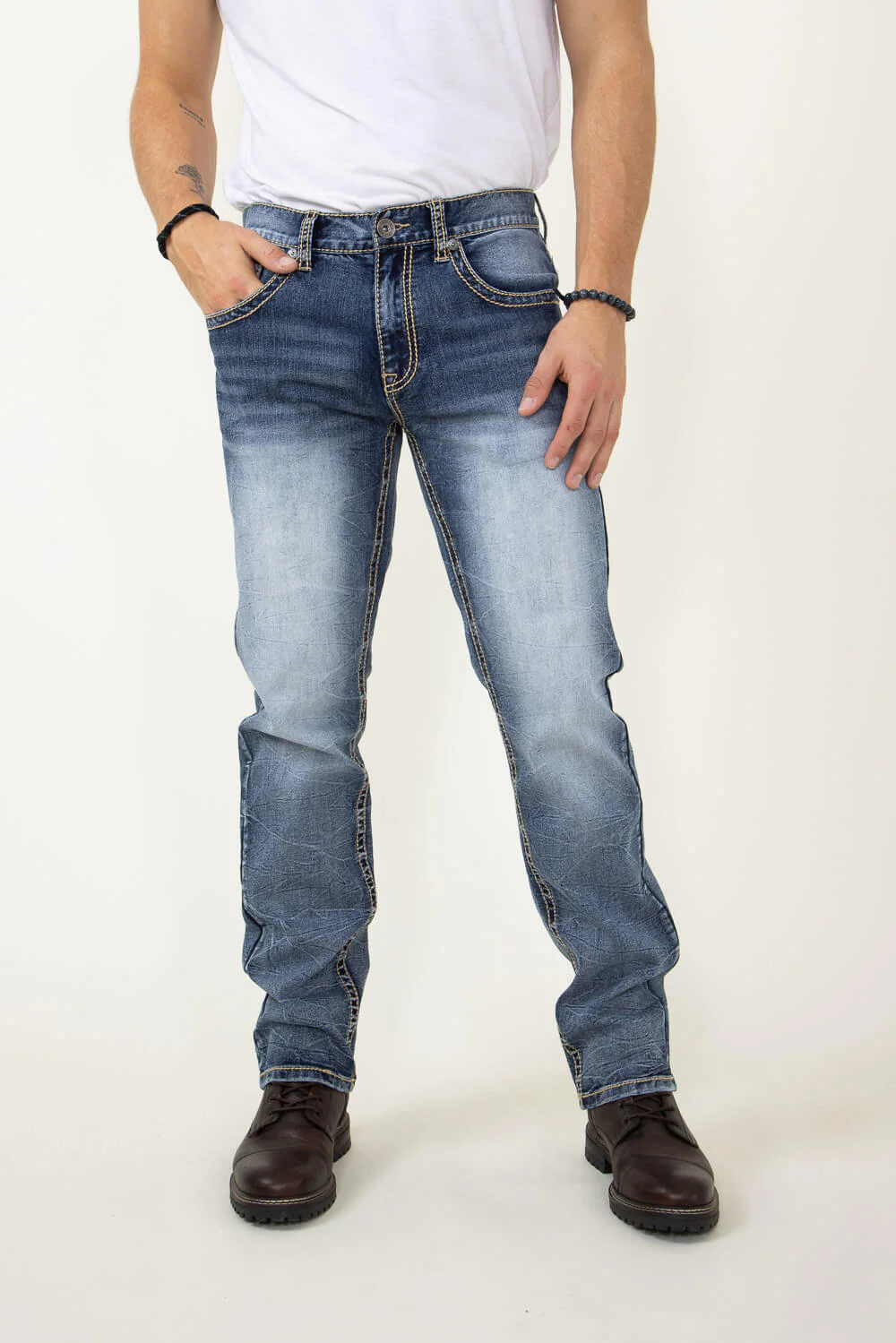True Luck Hiroki Straight Jeans for Men | TL21092918 - Image 4