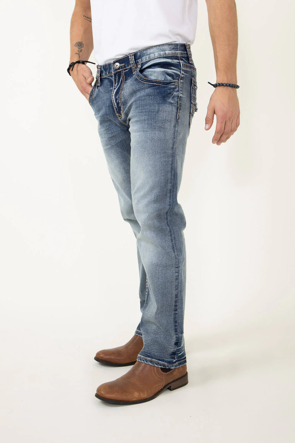 True Luck Arlington Bootcut Stretch Jeans for Men | TL17150019 - Image 5