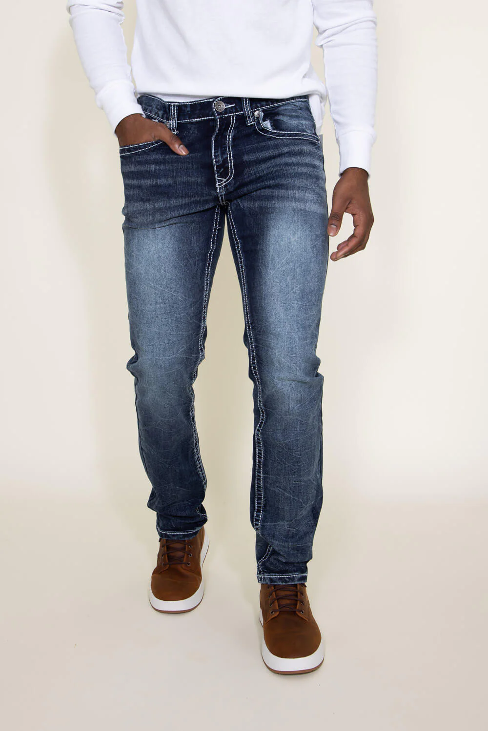 True Luck Baker Straight Jeans for Men | TL19350401 - Image 4