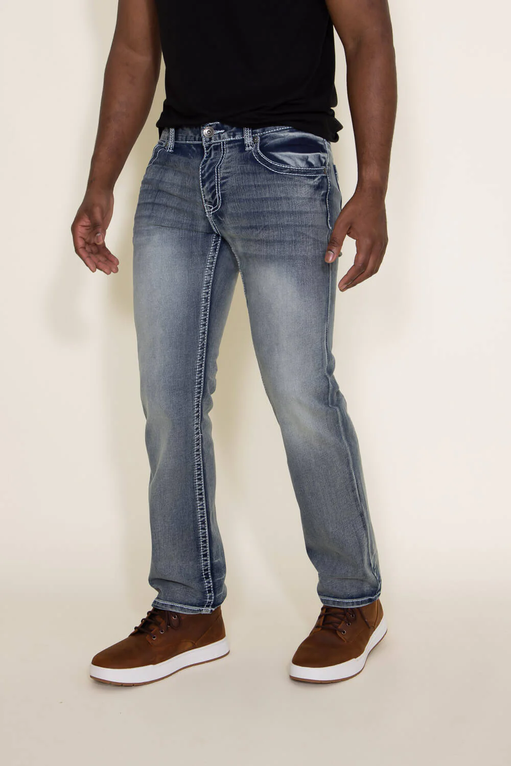 True Luck Dominic Bootcut Stretch Jeans for Men | TL15350239 - Image 3
