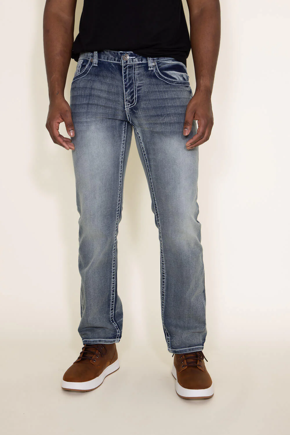 True Luck Dominic Bootcut Stretch Jeans for Men | TL15350239 - Image 4