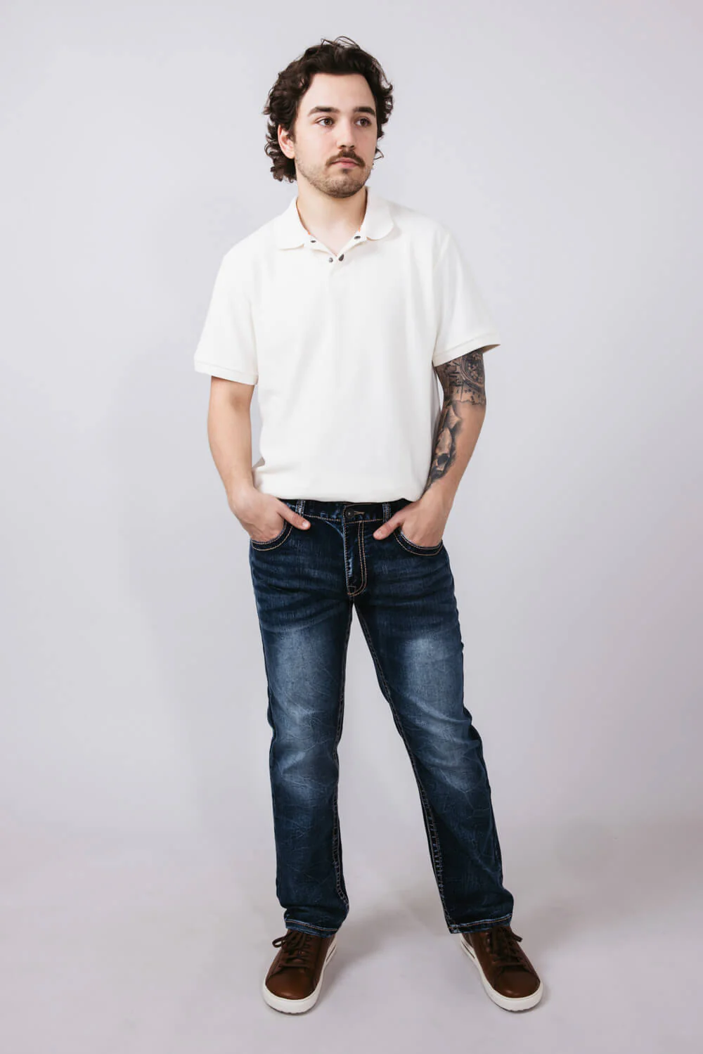True Luck Mason Bootcut Stretch Jeans for Men | TL19350407 - Image 3