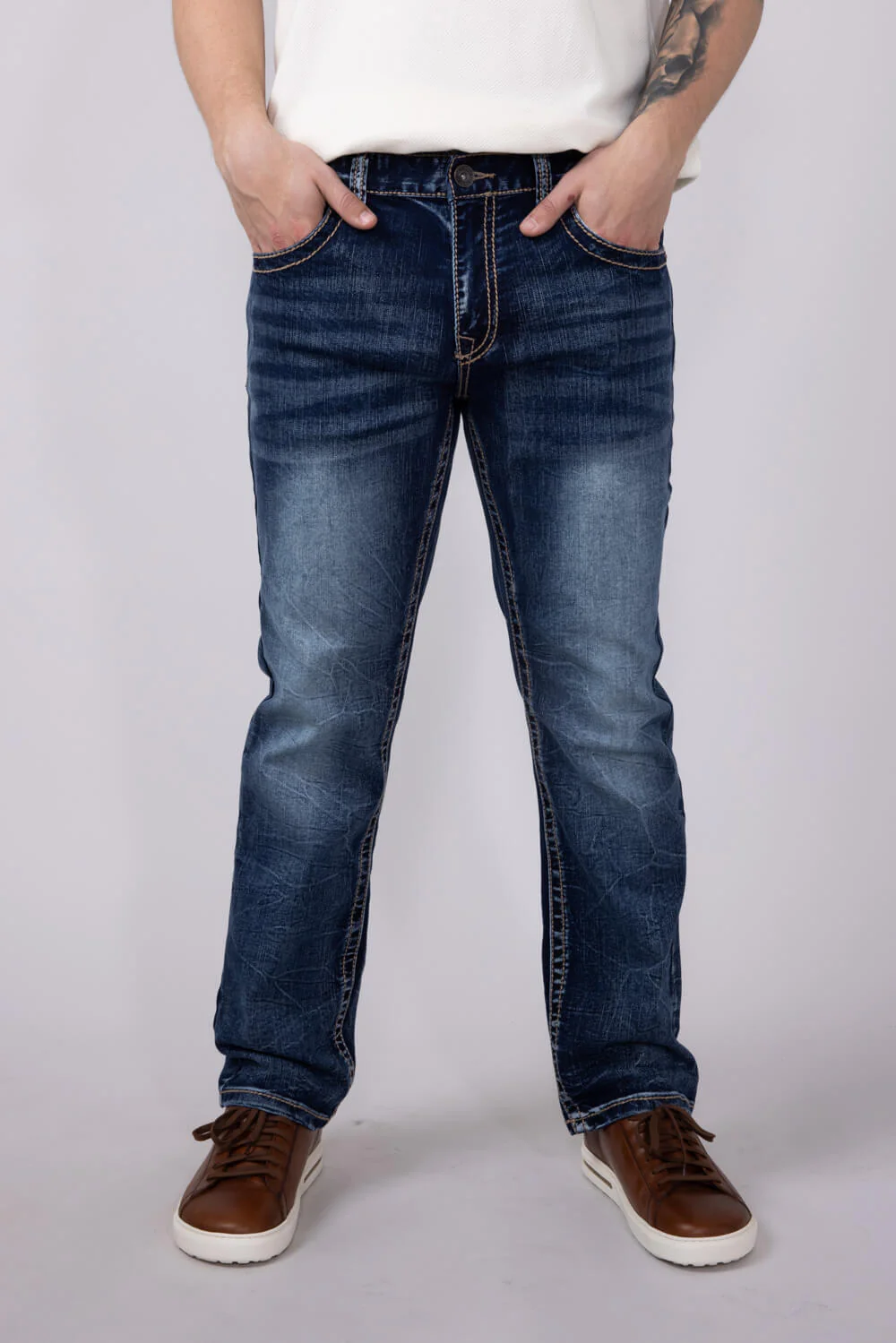 True Luck Mason Bootcut Stretch Jeans for Men | TL19350407 - Image 4