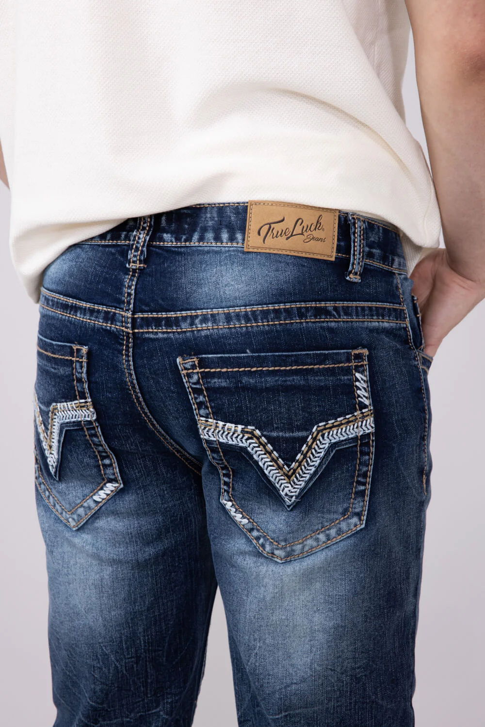 True Luck Mason Bootcut Stretch Jeans for Men | TL19350407 - Image 5